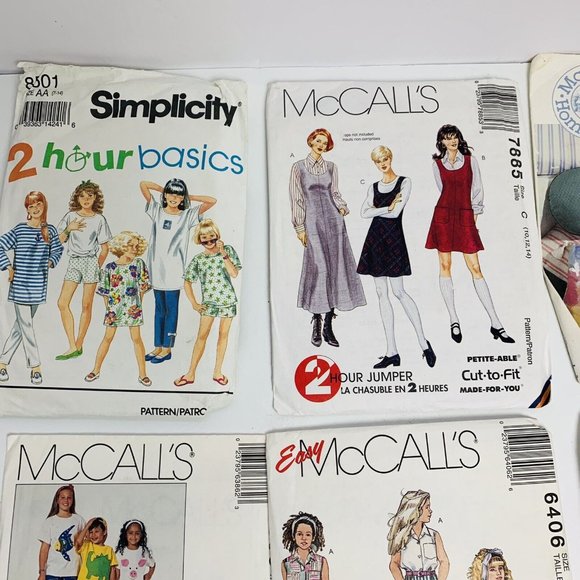 Lot Of 8 Vintage Sewing Patterns 1990s Simplicity McCall - Picture 5 of 7